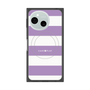プレミアムスクエアケース with SnapMag［ Big Border - Purple ］