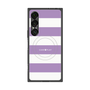 プレミアムスクエアケース with SnapMag［ Big Border - Purple ］