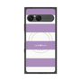 プレミアムスクエアケース with SnapMag［ Big Border - Purple ］