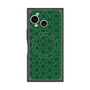 プレミアムスクエアケース with SnapMag［ Dot Circle - Green ］