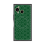 プレミアムスクエアケース with SnapMag［ Dot Circle - Green ］