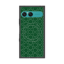 プレミアムスクエアケース with SnapMag［ Dot Circle - Green ］