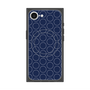 プレミアムスクエアケース with SnapMag［ Dot Circle - Navy ］