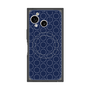 プレミアムスクエアケース with SnapMag［ Dot Circle - Navy ］