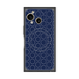 プレミアムスクエアケース with SnapMag［ Dot Circle - Navy ］