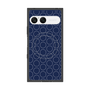 プレミアムスクエアケース with SnapMag［ Dot Circle - Navy ］