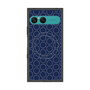 プレミアムスクエアケース with SnapMag［ Dot Circle - Navy ］