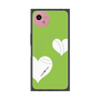 プレミアムスクエアケース with SnapMag［ Two Hearts - Green ］