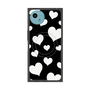 プレミアムスクエアケース with SnapMag［ Dot Hearts - Black ］