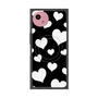 プレミアムスクエアケース with SnapMag［ Dot Hearts - Black ］