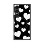 プレミアムスクエアケース with SnapMag［ Dot Hearts - Black ］