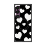 プレミアムスクエアケース with SnapMag［ Dot Hearts - Black ］