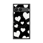 プレミアムスクエアケース with SnapMag［ Dot Hearts - Black ］
