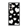 プレミアムスクエアケース with SnapMag［ Dot Hearts - Black ］