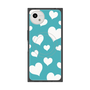 プレミアムスクエアケース with SnapMag［ Dot Hearts - Blue ］