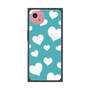 プレミアムスクエアケース with SnapMag［ Dot Hearts - Blue ］