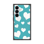 プレミアムスクエアケース with SnapMag［ Dot Hearts - Blue ］