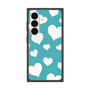 プレミアムスクエアケース with SnapMag［ Dot Hearts - Blue ］