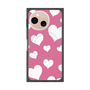 プレミアムスクエアケース with SnapMag［ Dot Hearts - Pink ］