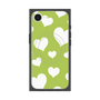 プレミアムスクエアケース with SnapMag［ Dot Hearts - Green ］