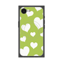 プレミアムスクエアケース with SnapMag［ Dot Hearts - Green ］