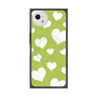 プレミアムスクエアケース with SnapMag［ Dot Hearts - Green ］