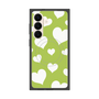 プレミアムスクエアケース with SnapMag［ Dot Hearts - Green ］