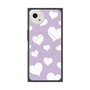 プレミアムスクエアケース with SnapMag［ Dot Hearts - Purple ］