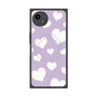 プレミアムスクエアケース with SnapMag［ Dot Hearts - Purple ］