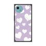 プレミアムスクエアケース with SnapMag［ Dot Hearts - Purple ］