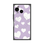 プレミアムスクエアケース with SnapMag［ Dot Hearts - Purple ］