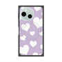 プレミアムスクエアケース with SnapMag［ Dot Hearts - Purple ］