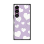 プレミアムスクエアケース with SnapMag［ Dot Hearts - Purple ］