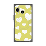 プレミアムスクエアケース with SnapMag［ Dot Hearts - Yellow ］