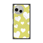 プレミアムスクエアケース with SnapMag［ Dot Hearts - Yellow ］