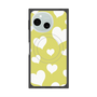 プレミアムスクエアケース with SnapMag［ Dot Hearts - Yellow ］