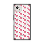 プレミアムスクエアケース with SnapMag［ Stripe Hearts - Pink ］