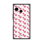 プレミアムスクエアケース with SnapMag［ Stripe Hearts - Pink ］