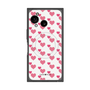 プレミアムスクエアケース with SnapMag［ Stripe Hearts - Pink ］