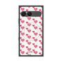 プレミアムスクエアケース with SnapMag［ Stripe Hearts - Pink ］