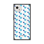 プレミアムスクエアケース with SnapMag［ Stripe Hearts - Blue ］