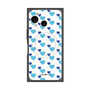 プレミアムスクエアケース with SnapMag［ Stripe Hearts - Blue ］