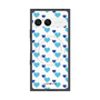 プレミアムスクエアケース with SnapMag［ Stripe Hearts - Blue ］