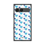 プレミアムスクエアケース with SnapMag［ Stripe Hearts - Blue ］