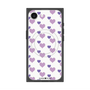 プレミアムスクエアケース with SnapMag［ Stripe Hearts - Purple ］