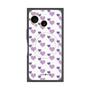 プレミアムスクエアケース with SnapMag［ Stripe Hearts - Purple ］