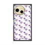 プレミアムスクエアケース with SnapMag［ Stripe Hearts - Purple ］
