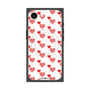 プレミアムスクエアケース with SnapMag［ Stripe Hearts - Red ］