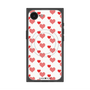 プレミアムスクエアケース with SnapMag［ Stripe Hearts - Red ］