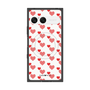 プレミアムスクエアケース with SnapMag［ Stripe Hearts - Red ］